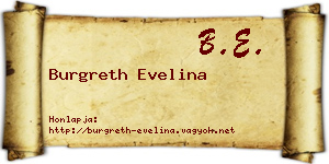 Burgreth Evelina névjegykártya